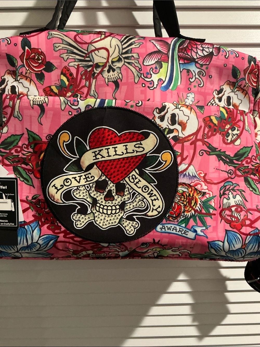 NWT Ed Hardy Weekend Traveler with Convenient Suitcase Slide and zipper closure. - Picture 2 of 16